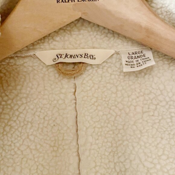 Stunning Vintage Floral Leather Jacket "Phoebe" Friends St Johns Bay - Picture 6 of 6